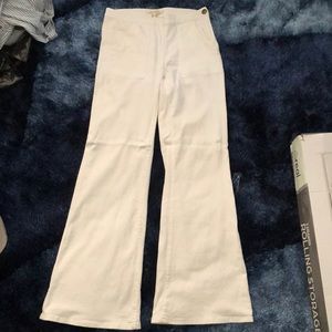 White bell bottom pants